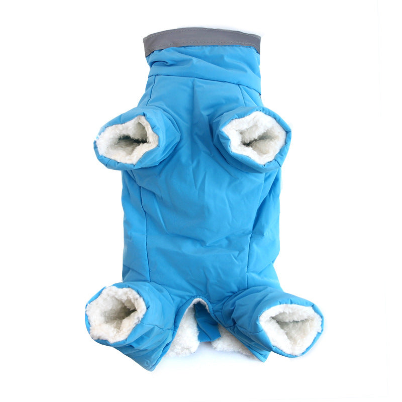 Thickened Velvet Cotton Clothes Plush Coat - front view - PET'S FUN | dog accessories