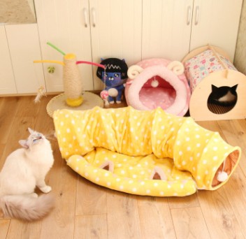 Cat Tunnel Toy Collapsible Play Tube for Kittens