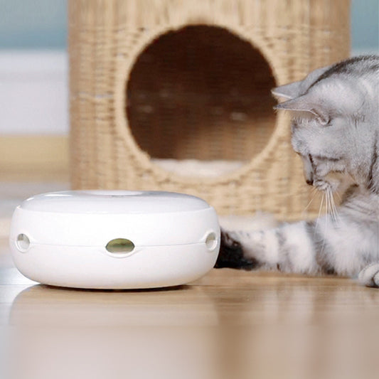 Electric cat toy smart funny cat stick donut automatic - side view - PET'S FUN | cat supplies