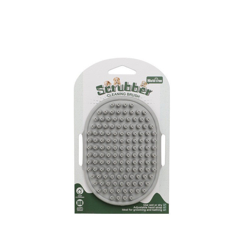 Pet Bath Gloves Dog Massage Brush - lifestyle view - PET'S FUN | dog bed