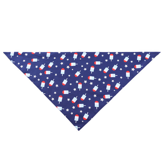 Pet drool scarf American flag scarf - side view - PET'S FUN | pet supplies