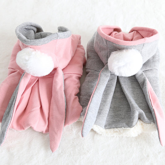 Long Ear Rabbit Sweater Pet Clothes - side view - PET'S FUN | pet supplies