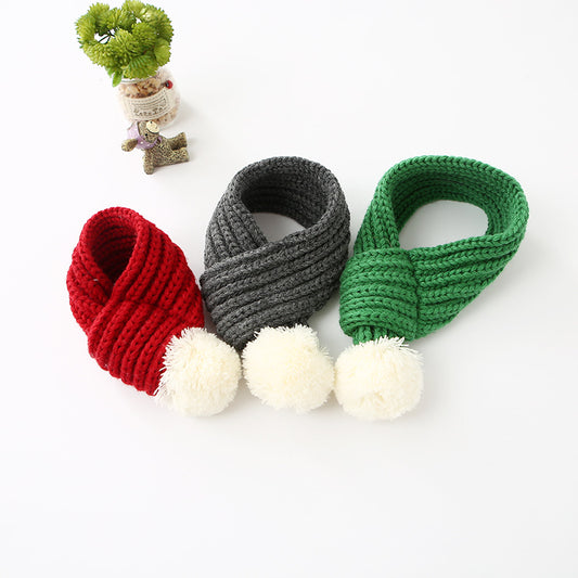 Wool scarf cat and dog accessories pet scarf - side view - PET'S FUN | pet supplies