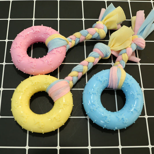 Non-toxic Pet Dog Puppy Training Toy Chew Rubber Toys - side view - PET'S FUN | dog supplies