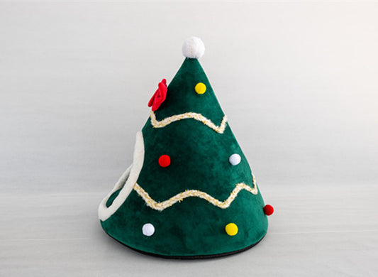Christmas hat pet nest - side view - PET'S FUN | pet supplies