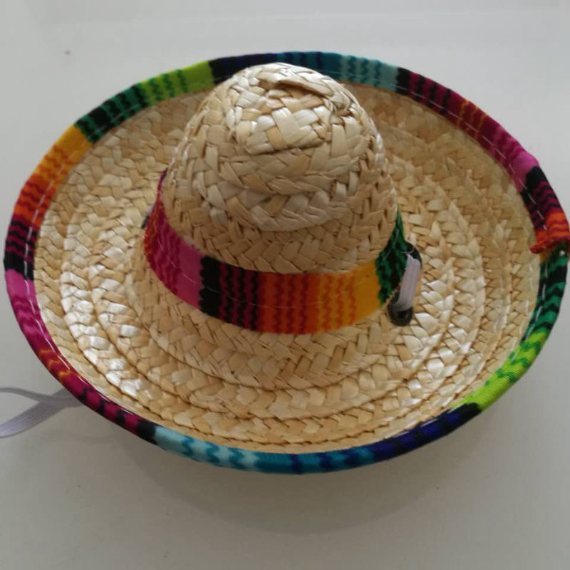 Pet Supplies Straw Woven Mini Pet Dog Straw Hat Pet - detail view - PET'S FUN | pet entertainment