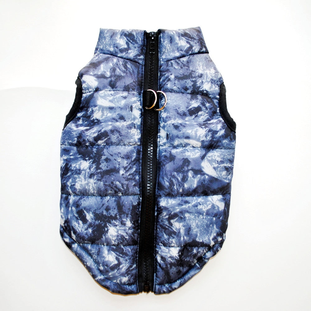 Winter Clothing Pet Clothes Vest Padded - back view - PET'S FUN | pet accessories