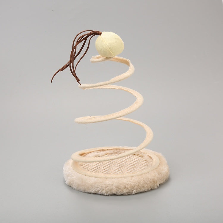 A Stuffed Spring Toy for the Cat - lifestyle view - PET'S FUN | cat toy