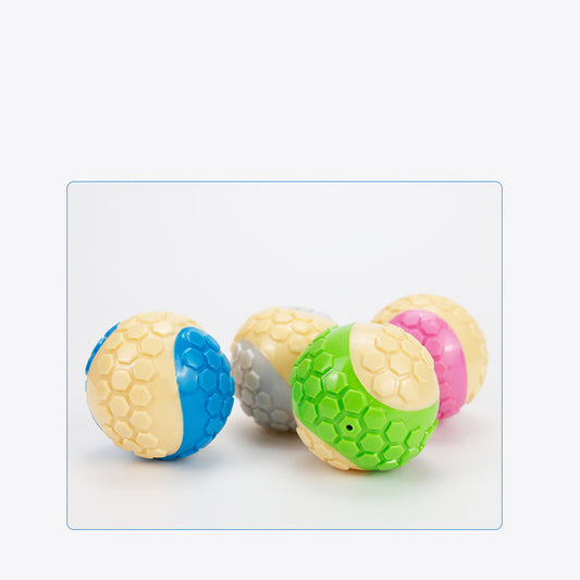 New Trp Ball Toy Plaid Molar Bite-resistant Dog Toy - side view - PET'S FUN | dog supplies