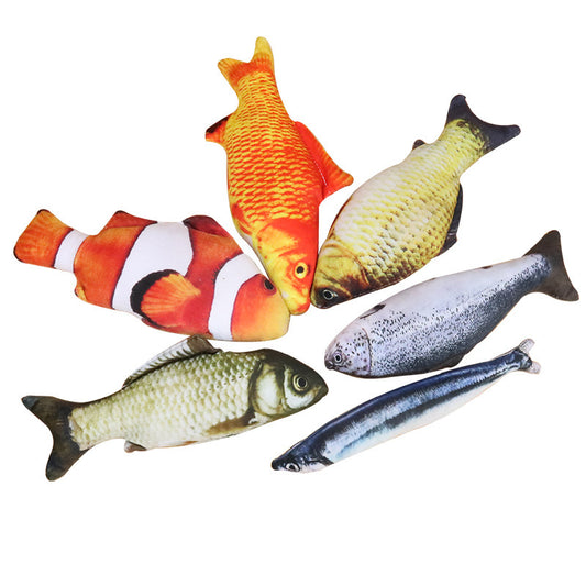 Pet Supplies Catnip Fish Toy Plush Simulation - side view - PET'S FUN | cat supplies