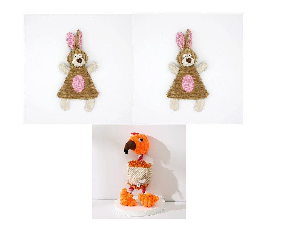 Pet Toy Donkey Shape Corduroy Chew Toy for Dogs Puppy Squeaker | PET'S FUN
