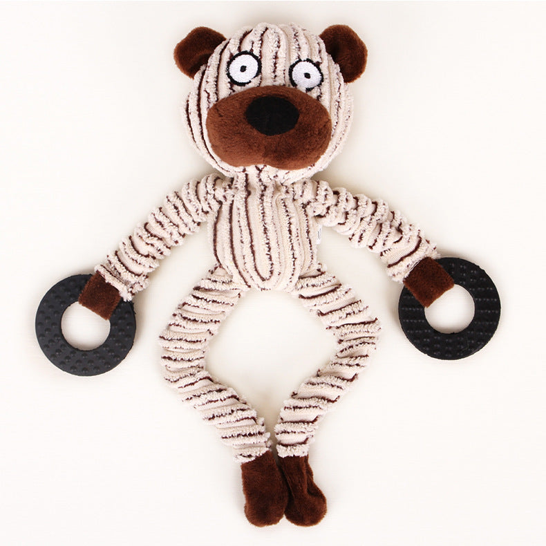 Dog Chew Toy Pet Plush Squeaky Paper Toy - front view - PET'S FUN | dog bed