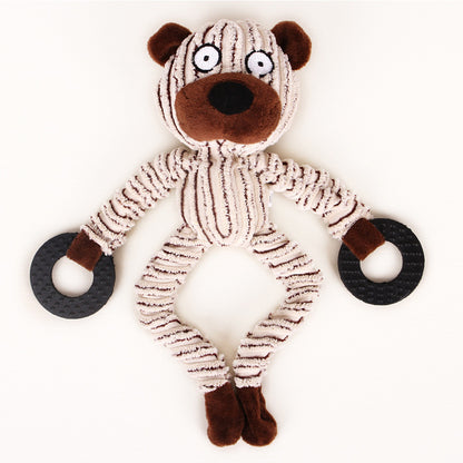 Dog Chew Toy Pet Plush Squeaky Paper Toy - front view - PET'S FUN | dog bed