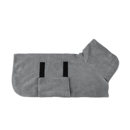 Pet Bathrobe Fast Drying Towel Microfiber - side view - PET'S FUN | dog play