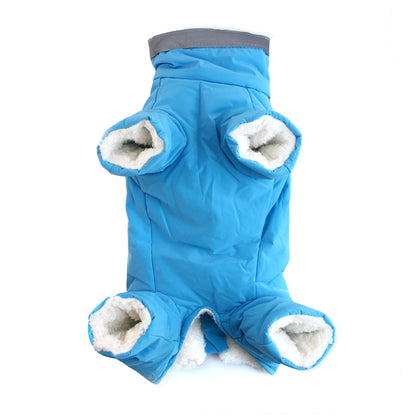 Thickened Velvet Cotton Clothes Plush Coat - front view - PET'S FUN | dog accessories
