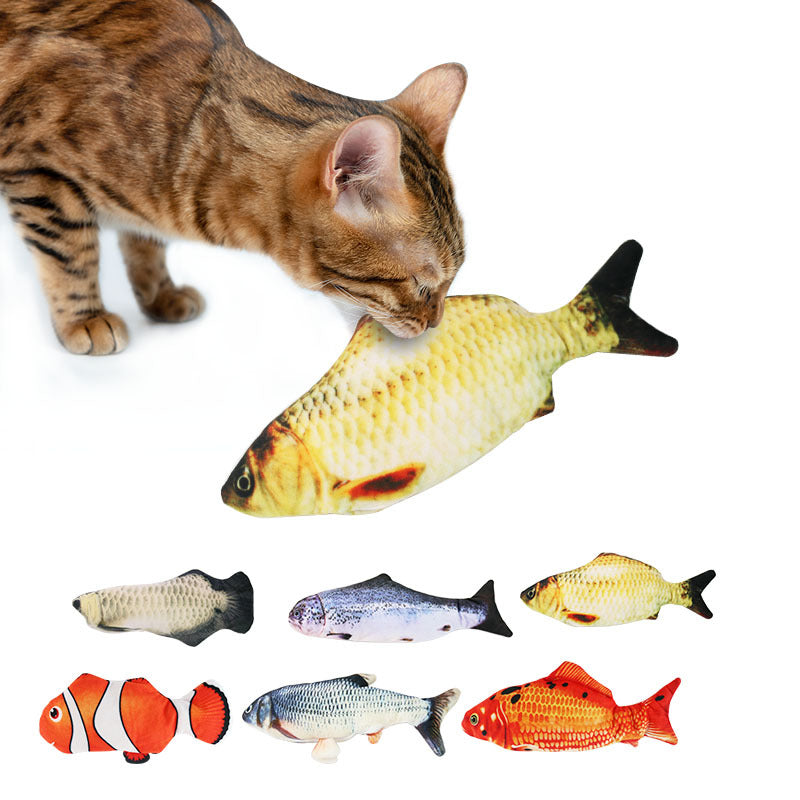 Pet Supplies Catnip Fish Toy Plush Simulation - back view - PET'S FUN | cat accessories
