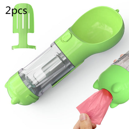Pet Water Bottle Feeder Bowl Garbage Bag - back view - PET'S FUN | dog entertainment