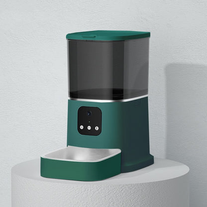 Pet Automatic Feeder Large Capacity Smart - side view - PET'S FUN | cat play