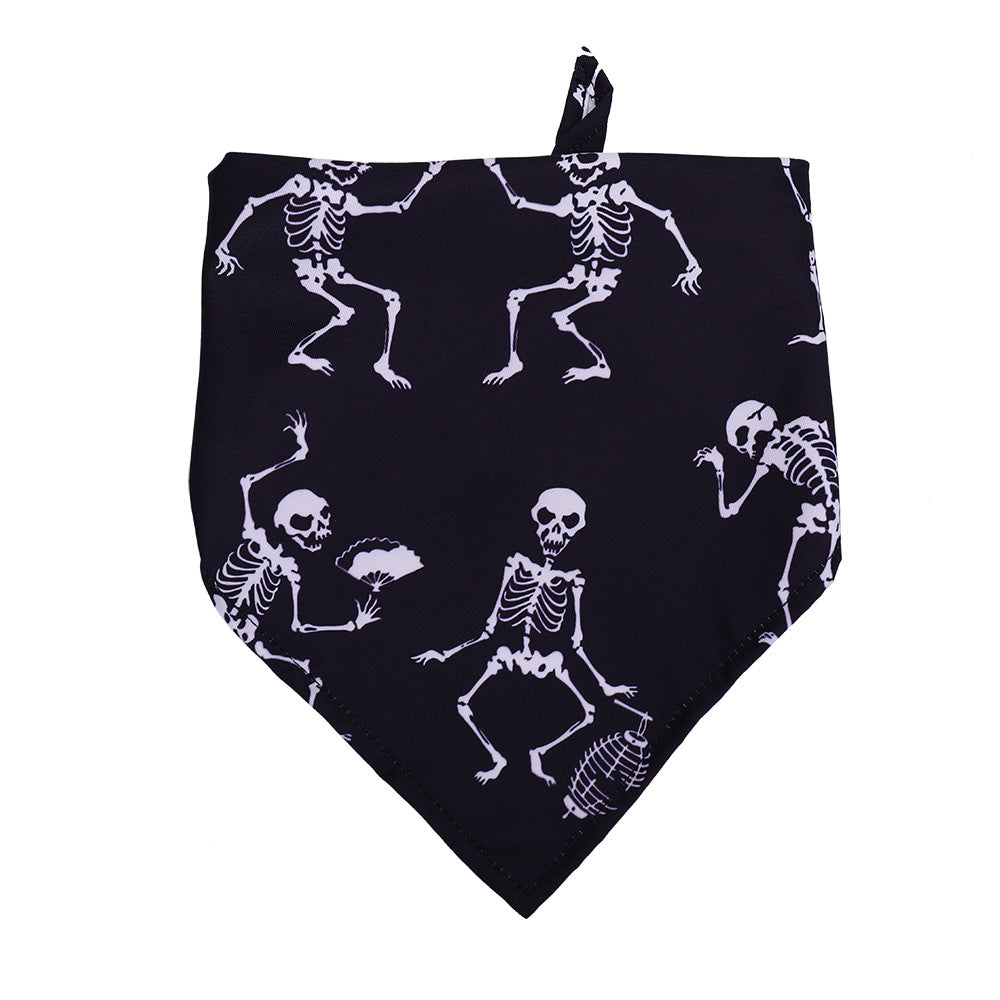 Halloween Dog Slobber Pet Scarf Pet - back view - PET'S FUN | dog accessories