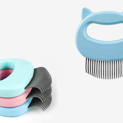 Pet Hair Removal Massaging Shell Comb - side view - PET'S FUN | pet supplies