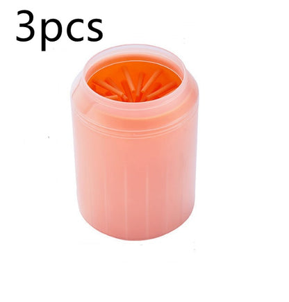 Pet Paw Cleaner Cleaning Kit Cup Soft Brush - detail view - PET'S FUN | pet accessories