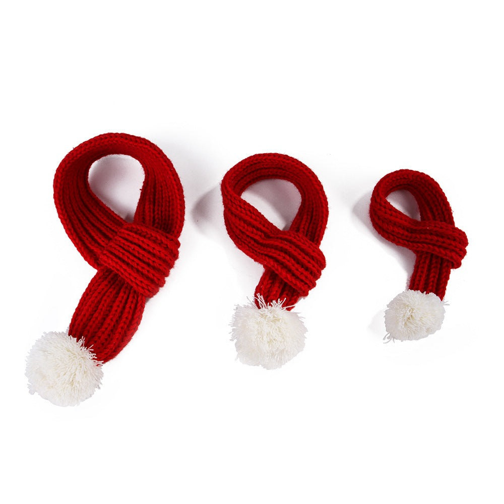 Pet christmas wool scarf - side view - PET'S FUN | cozy pet bed