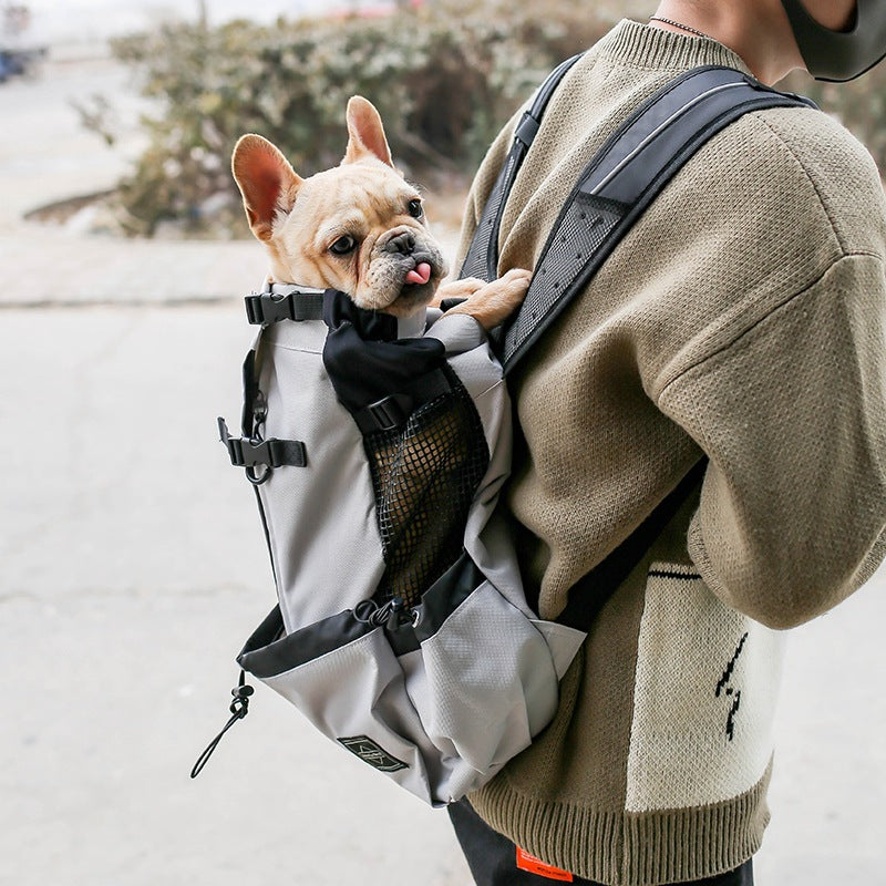 Pet Dog Carrier Bag Carrier For Dogs Backpack Out - front view - PET'S FUN | dog toy