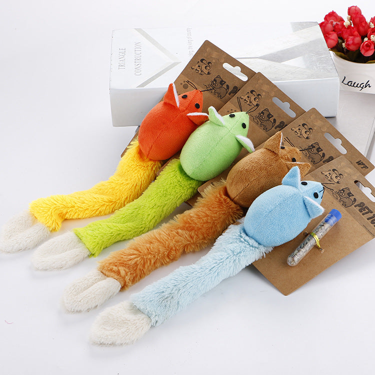 Plush Mouse and Cat Toy - front view - PET'S FUN | cat toy