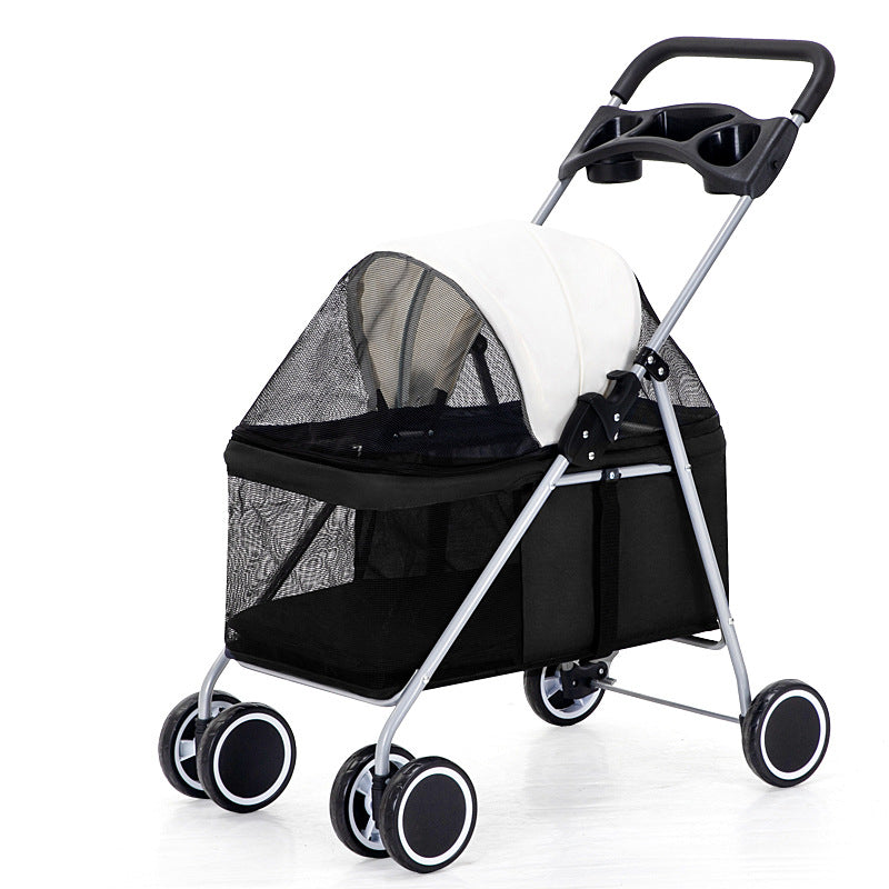 Pet Stroller Lightweight Folding Pet Cat Dog Rabbit - back view - PET'S FUN | pet play