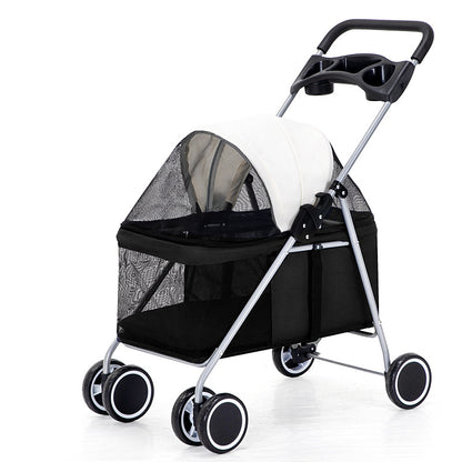 Pet Stroller Lightweight Folding Pet Cat Dog Rabbit - back view - PET'S FUN | pet play