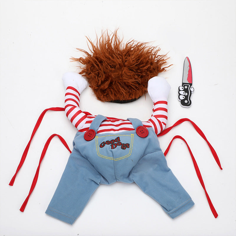 Halloween Pet Costume Pet Dog Funny Clothes Adjustable - lifestyle view - PET'S FUN | dog accessories