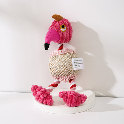 Pet Toy Donkey Shape Corduroy Chew Toy for - front view - PET'S FUN | dog accessories