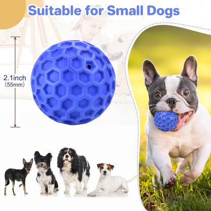 Indestructible Squeaky Dog Ball Relieves Anxiety - front view - PET'S FUN | dog bed