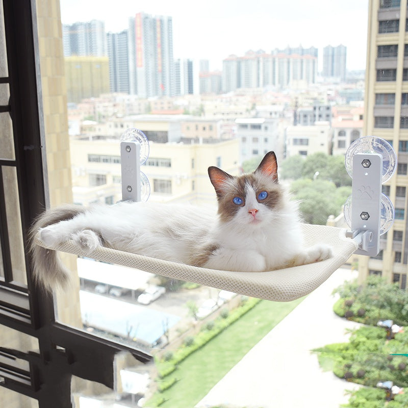 Cat Suction Cup Window Glass Hammock Pet Cat Pets - side view - PET'S FUN | cat entertainment