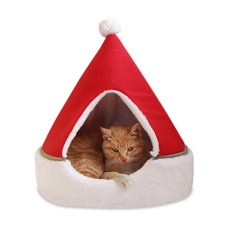Christmas tree cat litter - front view - PET'S FUN | cat bed