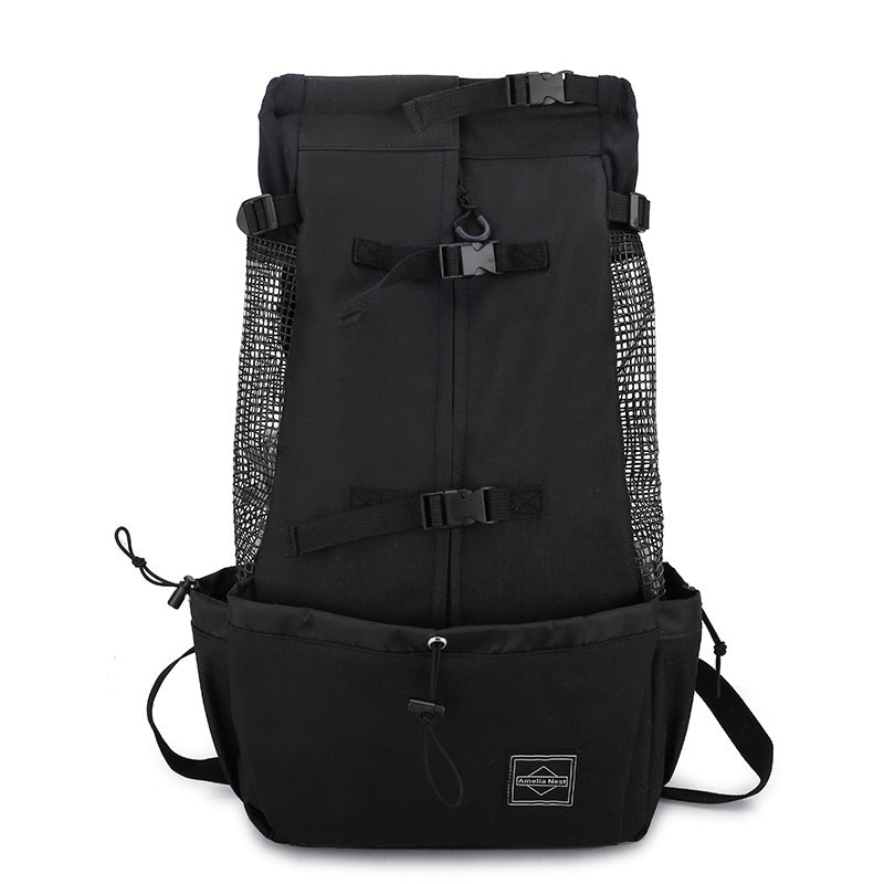 Pet Dog Carrier Bag Carrier For Dogs Backpack Out - lifestyle view - PET'S FUN | dog bed