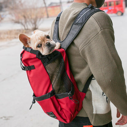 Pet Dog Carrier Bag Carrier For Dogs Backpack Out - side view - PET'S FUN | dog supplies