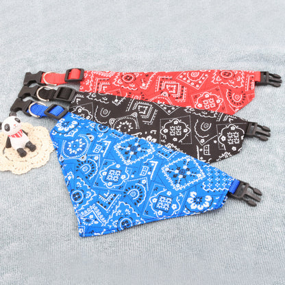 Neck Scarf Bandana Collar Neckerchief Adjustable Pet - side view - PET'S FUN | pet supplies