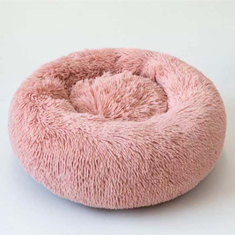Washable Round Plush Kennel - back view - PET'S FUN | dog entertainment