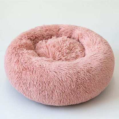 Washable Round Plush Kennel - back view - PET'S FUN | dog entertainment