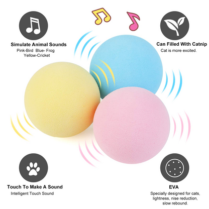 Gravity Called the Ball Mint Kitten Self-hey - back view - PET'S FUN | cat accessories