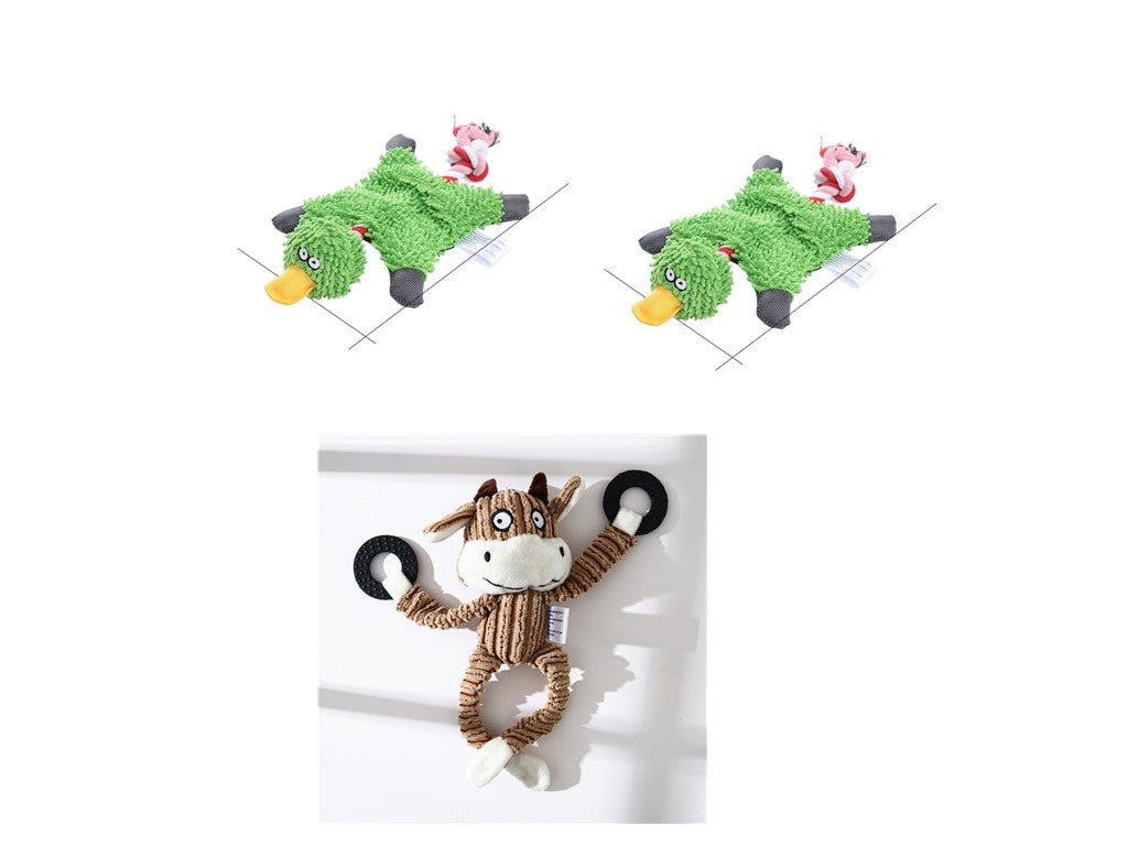 Pet Toy Donkey Shape Corduroy Chew Toy for Dogs Puppy Squeaker | PET'S FUN