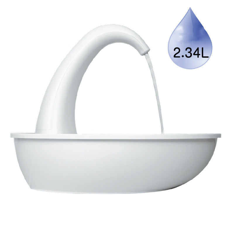 Pet Drinking Fountain Cat Feeding Water Flowing - side view - PET'S FUN | cat entertainment