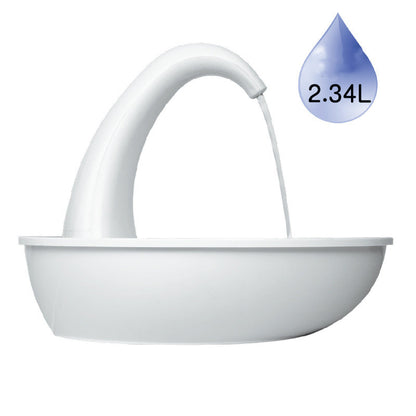 Pet Drinking Fountain Cat Feeding Water Flowing - side view - PET'S FUN | cat entertainment