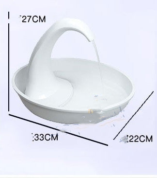 Pet Drinking Fountain Cat Feeding Water Flowing - back view - PET'S FUN | cat accessories