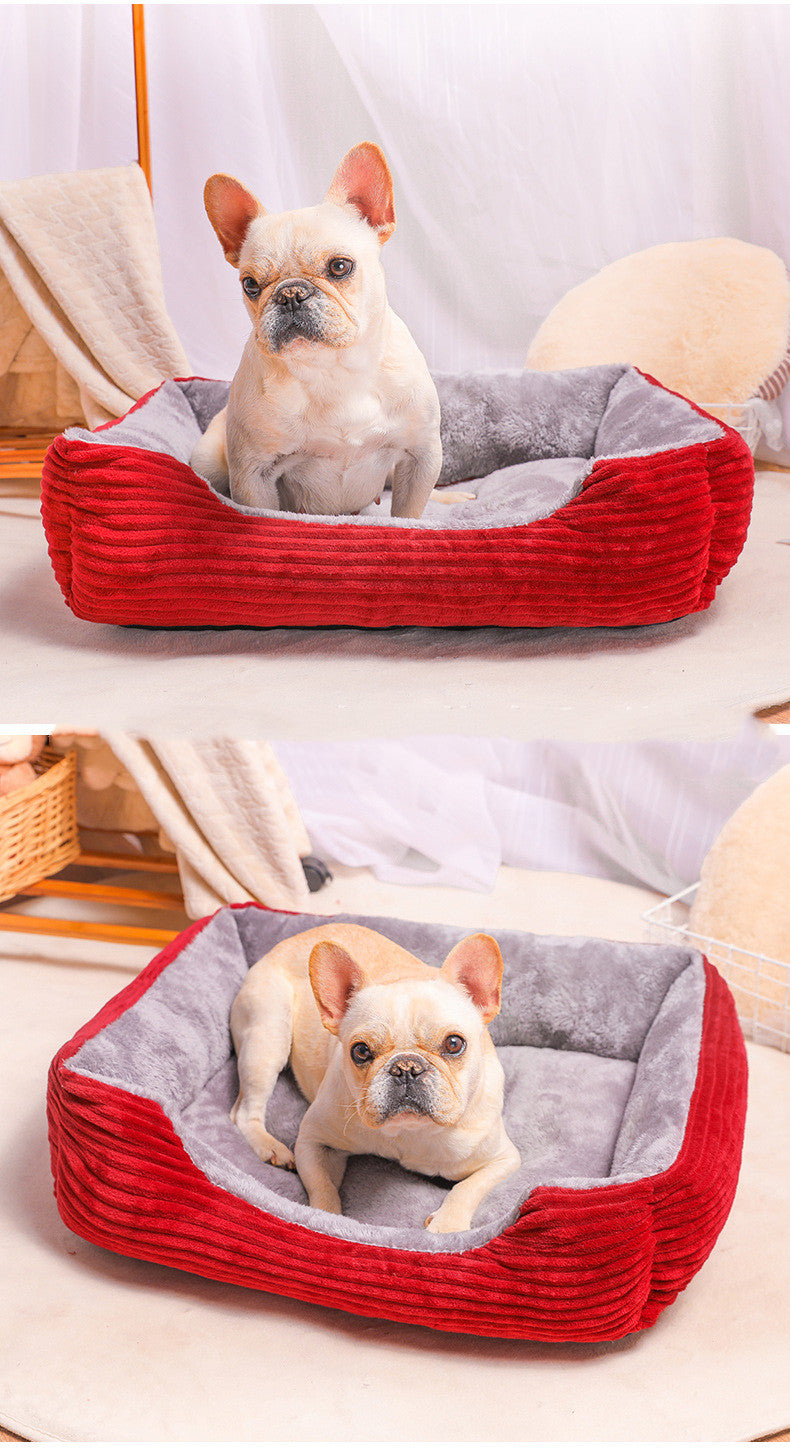 Teddy Small And Medium-Sized Dog Large Dog Supplies Bed - side view - PET'S FUN | dog supplies
