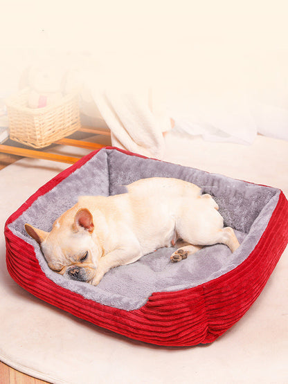 Teddy Small And Medium-Sized Dog Large Dog Supplies Bed - front view - PET'S FUN | dog toy