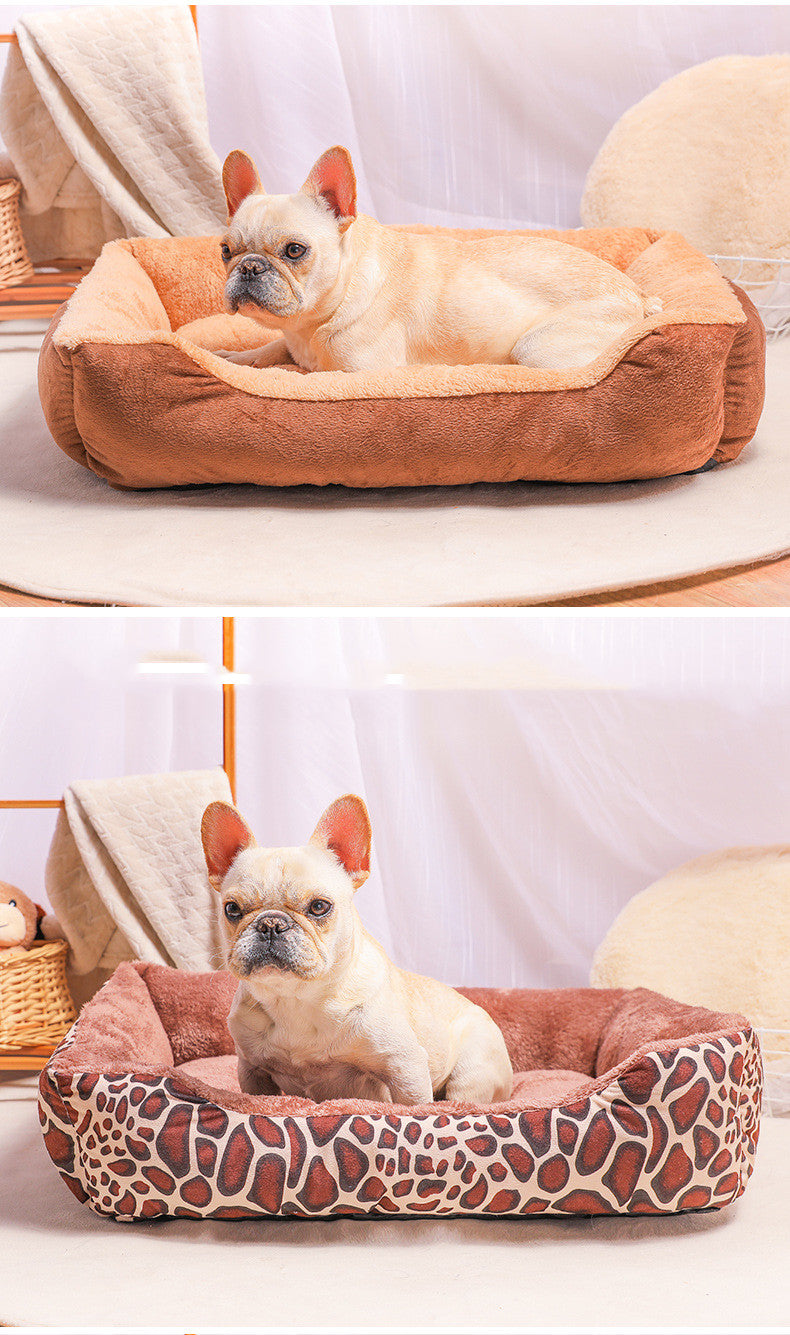 Teddy Small And Medium-Sized Dog Large Dog Supplies Bed - back view - PET'S FUN | dog accessories