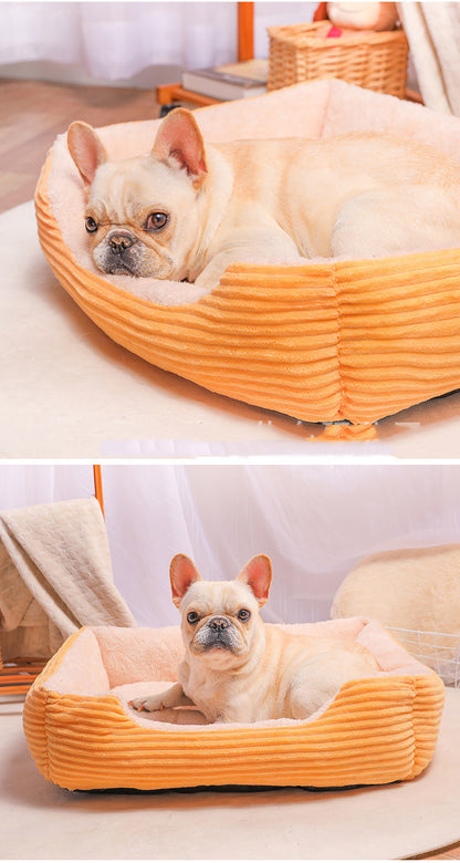 Teddy Small And Medium-Sized Dog Large Dog Supplies Bed - side view - PET'S FUN | interactive dog toy