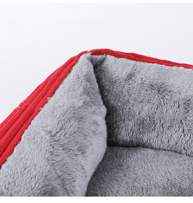 Teddy Small And Medium-Sized Dog Large Dog Supplies Bed - back view - PET'S FUN | dog toy
